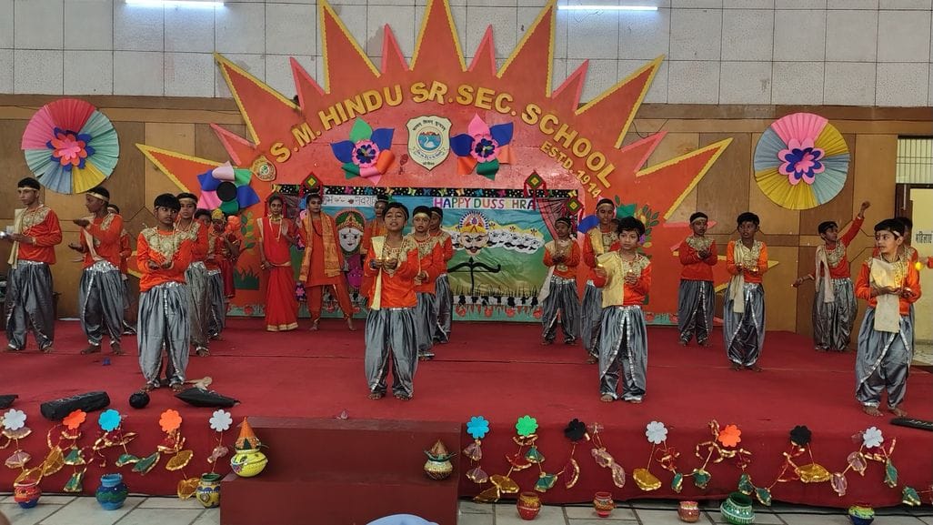 Students celebrated Navratri and Dussehra together.