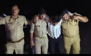 Criminal injured after being shot in the leg during encounter
