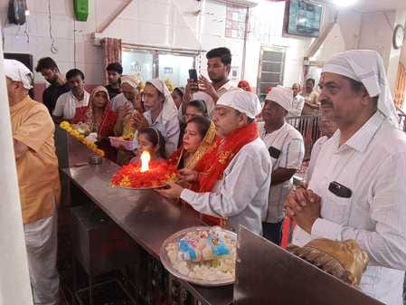 Devotees flocked to the temples to have darshan of the mother.