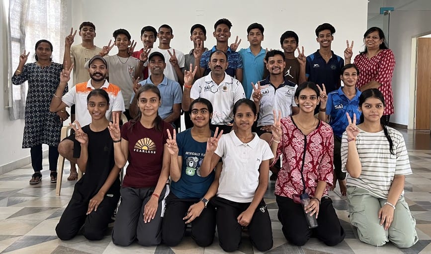Yogasana team leaves for Andhra Pradesh