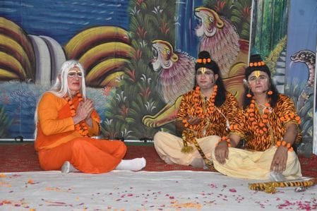 In her hut, Shabari lovingly fed Lord Rama the chewed berries.