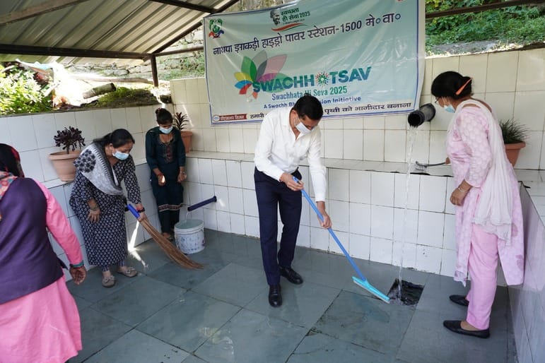 Stepwell renovated in Jhakri, message of cleanliness given