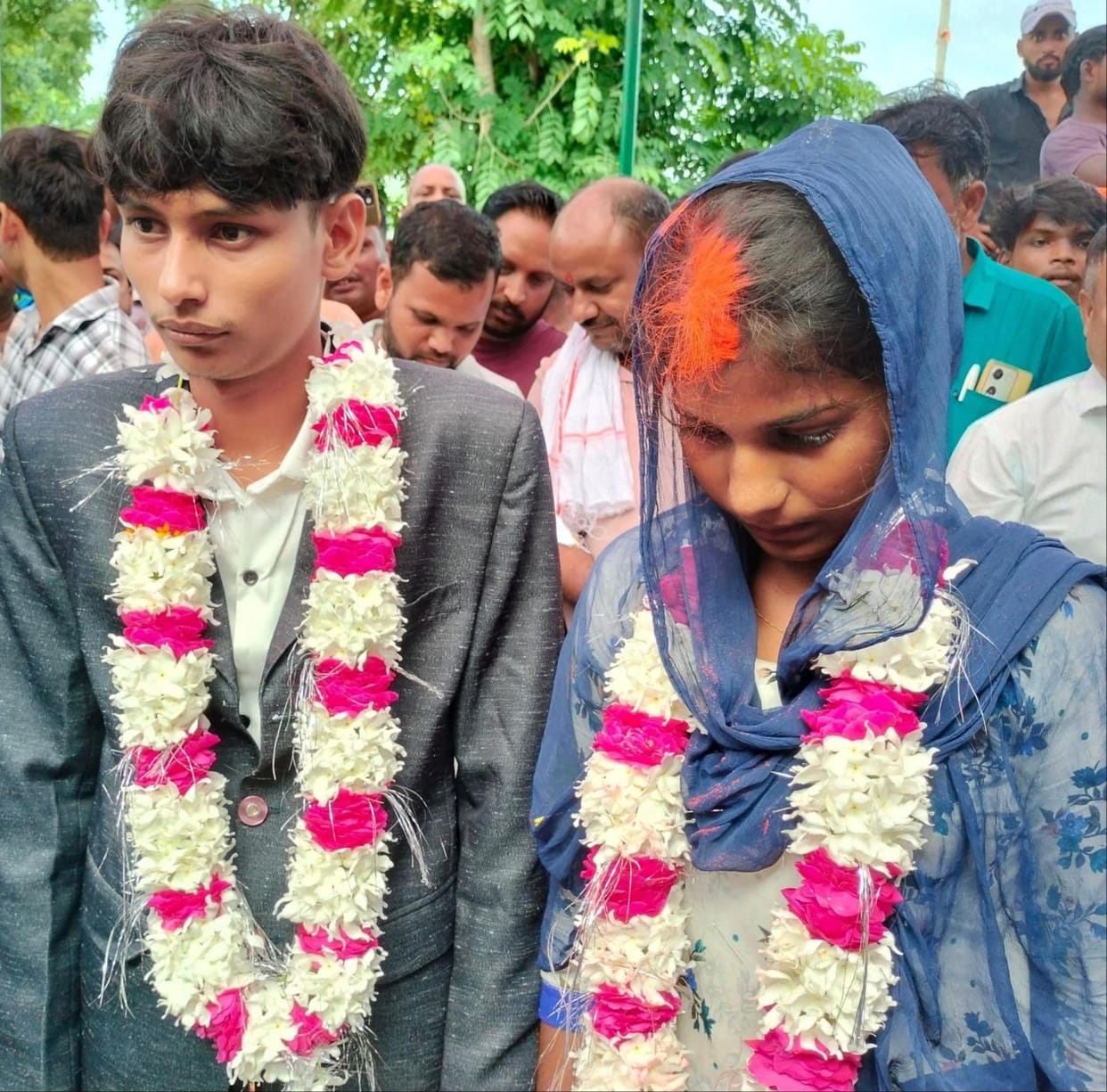 Family members arranged the marriage of lovers