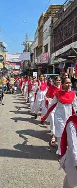 Students took out a rally and gave messages of awareness.