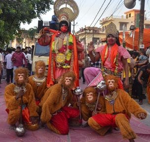 The Ram Baraat was adorned with the sound of bands and the splendor of tableaux.