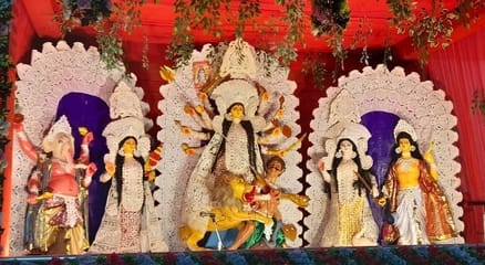 The idol of Goddess Durga was installed in Jat Bhawan