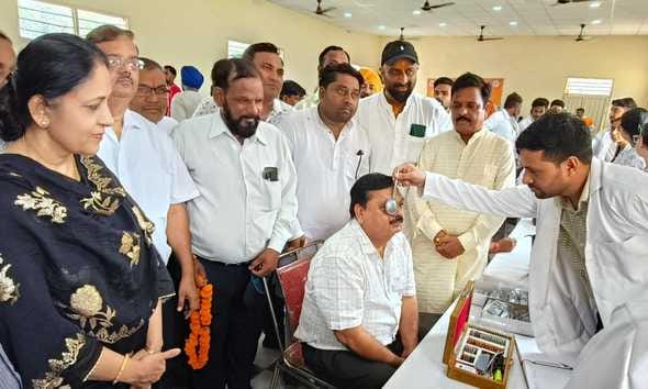 405 patients underwent health check-up at the camp.