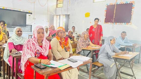 Illiterate people took the exam to prove they were educated.