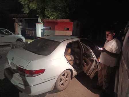 Khair wood being carried in the car recovered