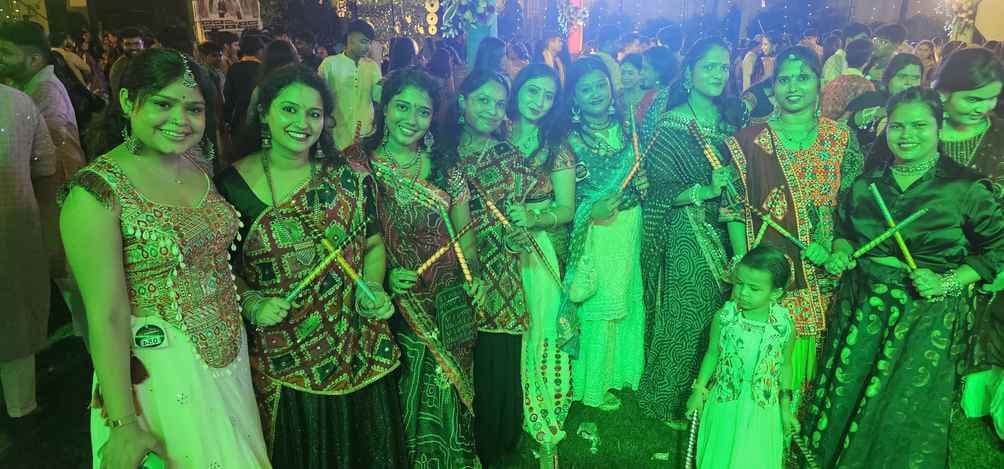 Women danced in Garba and Dandiya festival