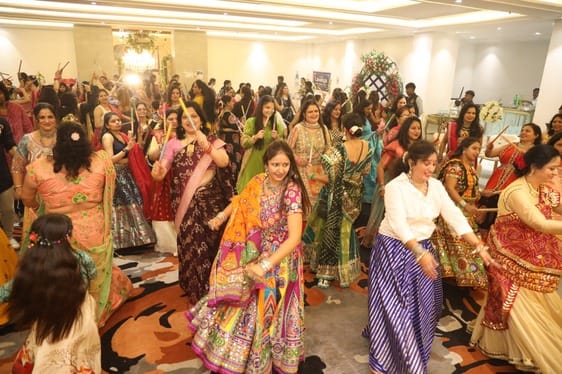 The women of the city performed Dandiya dance.