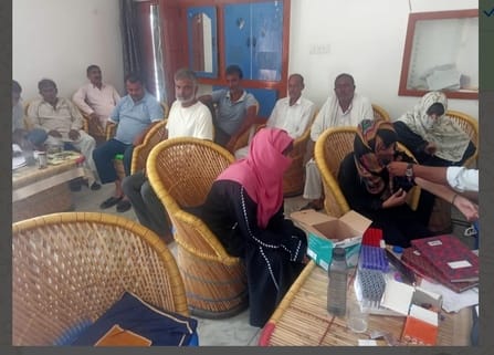 Villagers took medicine at the medical camp