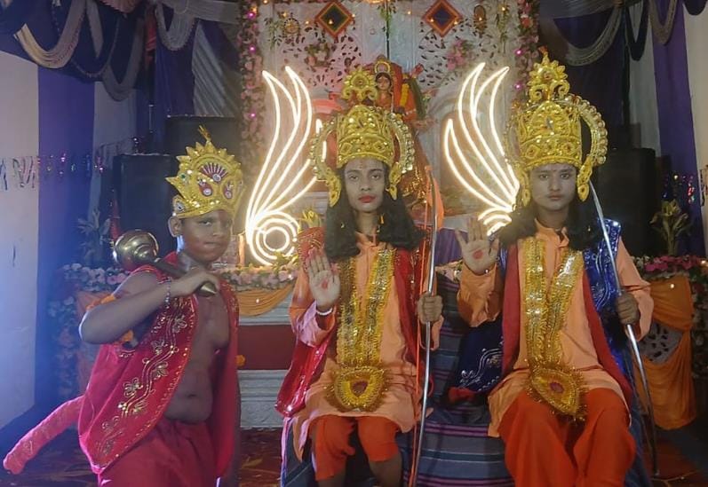 Mother Katyayani was worshipped, tableaux captivated the hearts