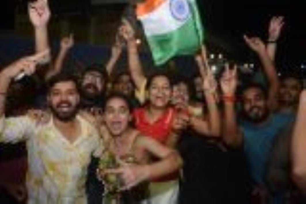 Team India was crowned with the Vijay Tilak; the city rejoiced and celebrated Diwali