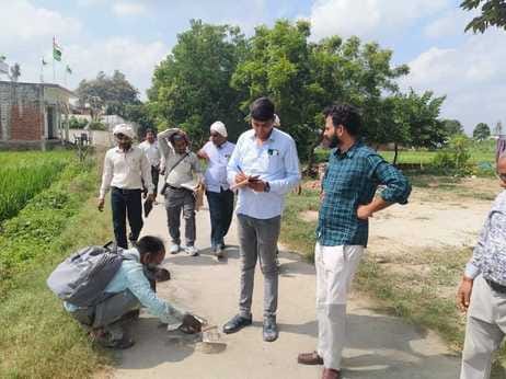 During the survey, a mosque and part of the tomb were found built on barren land.