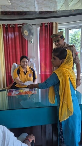 The girl students were given the position of station in-charge for a day and were also given safety tips.