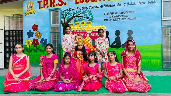 Girls showed their talent in Garba dance.