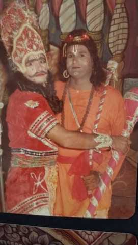 Ramlila was performed by lighting the headlights of tractors and vehicles.