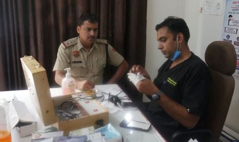 More than 100 police personnel underwent health check-up at the camp.