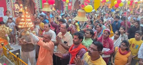 The chants of Mother Goddess kept resonating in the temples.