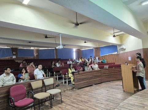 Students presented their startup ideas.