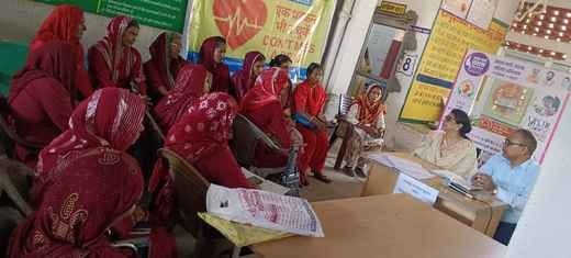 Health camp organized in village Dochana today
