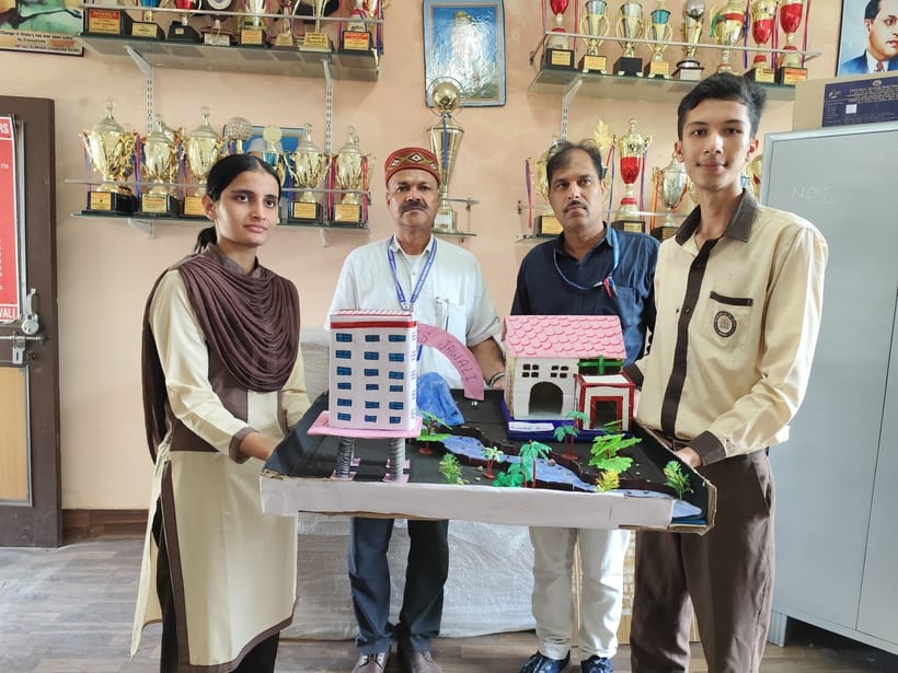 Innovations showcased at the disaster management model exhibition at Jawali School