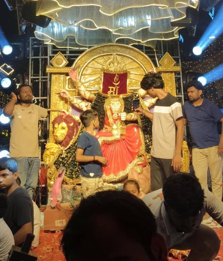 Goddess Durga's eyes were worshipped and the doors were opened.