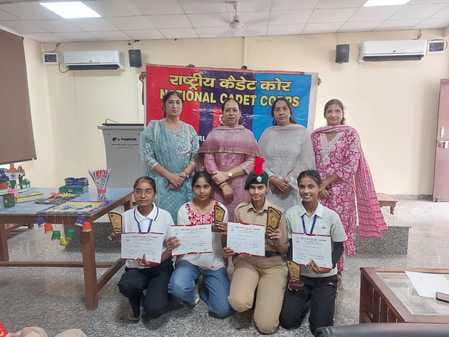 Swati got first place in Waste to Art competition