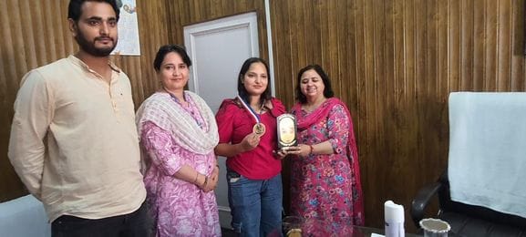 Arpita of Jogindernagar College won the gold medal