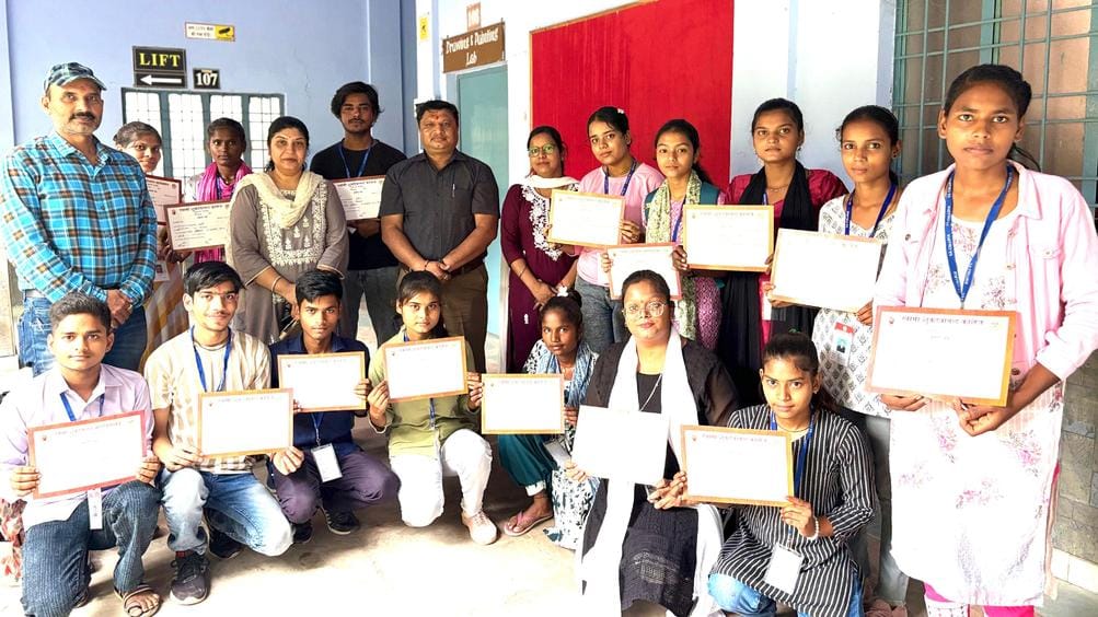 Students displayed their talent in the painting competition.