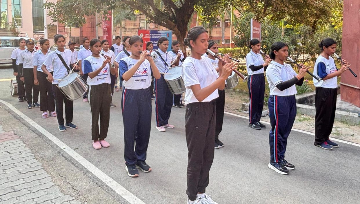 Claim: State's first girls NCC band in Bhasha University