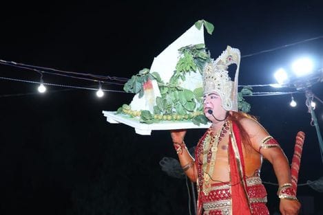 Hanuman brought the Sanjeevani herb and gave life to Laxman.