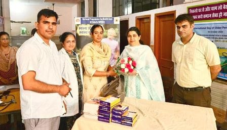 Health check-up of the elderly on Senior Citizens Day