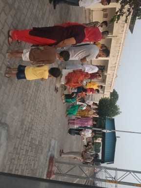 Railway passengers were made aware about traffic rules and cyber fraud.