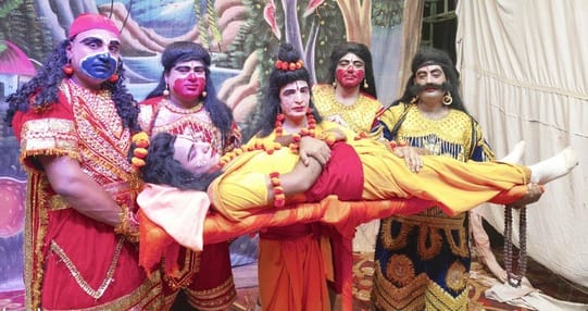 Laxman was cured with Sanjivani, and the pandal resounded with chants of Shri Ram