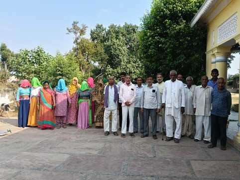 Villagers protested against the construction of a foot overbridge on the highway.
