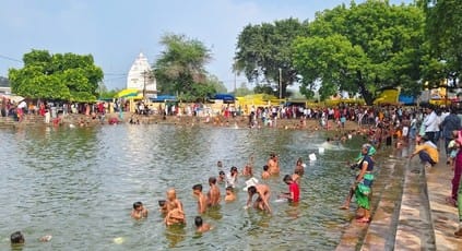 Here, Ravana's killing and effigy burning takes place a week before Holi, not on Dussehra.