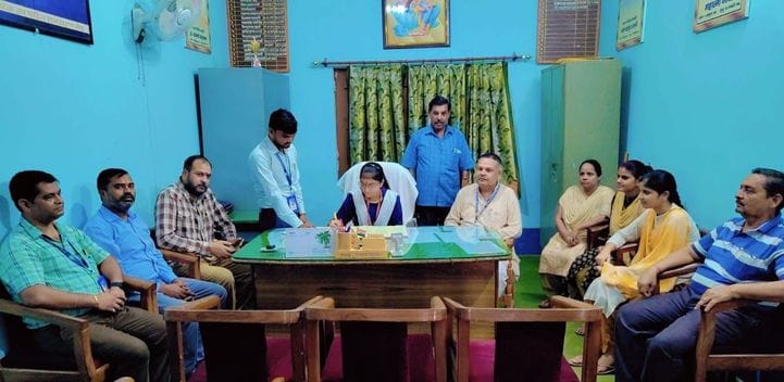 Student Aadya took over the principal's chair for a day.