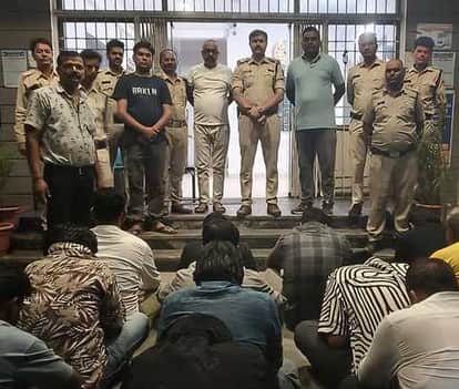 13 gamblers including the son of the municipal chairman were arrested for gambling