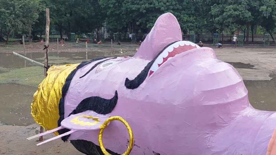 Bihar News: Muslim artisans in gayaji have been making ravan meghnath and kumbhakarna for 3 generations