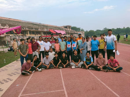 Players from Matanhel block showed their strength in the sports competition