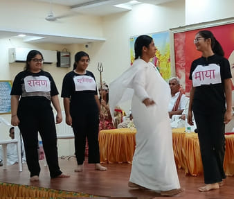 The importance of Dussehra was explained through a drama.