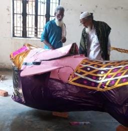 Nevas Ali inherited the art of making Ravana effigies.