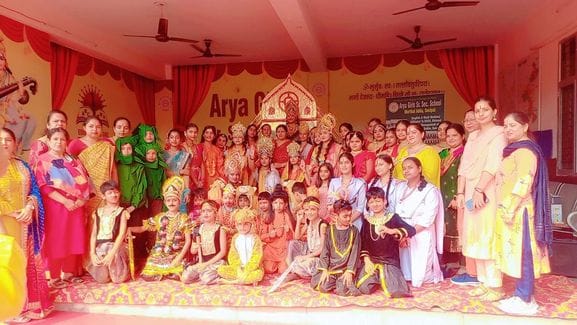 The students presented the Ramayana story and brought the characters to life.