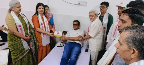 50 people donated blood in the camp.