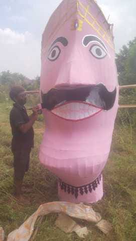51 feet effigy of Ravana will be burnt today in Shobha Sagar