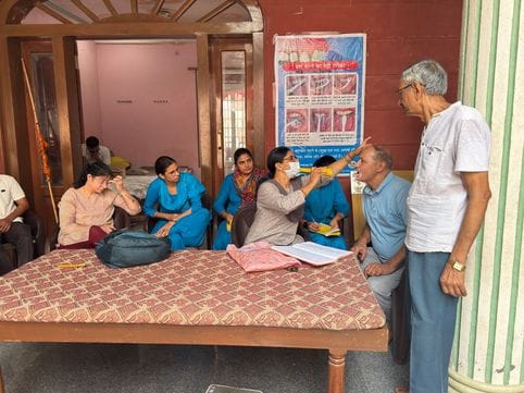200 people were examined in the health check-up camp.