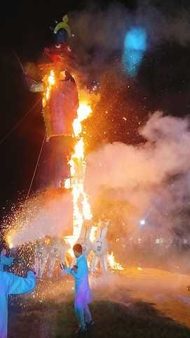 Sri Rama left the fire, Ravana's life came out