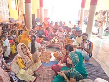 On Navami, after the havan-puja, a feast for girls was organised.